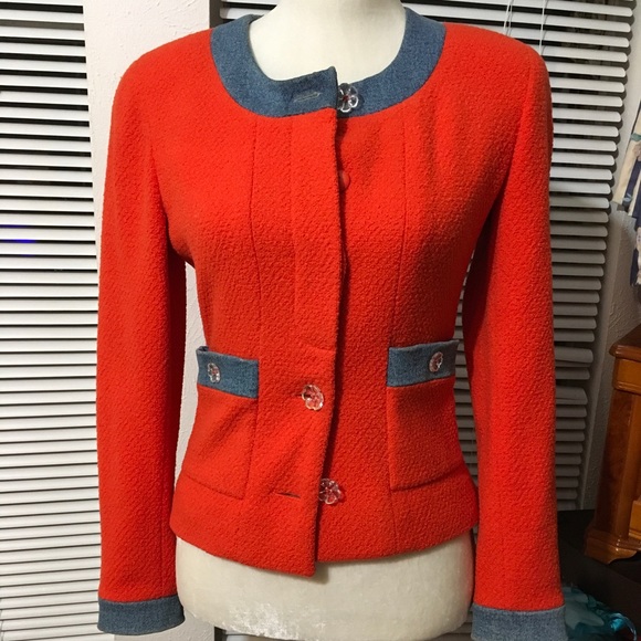 COPY - Chanel denim & wool bloucle jacket 02P collection